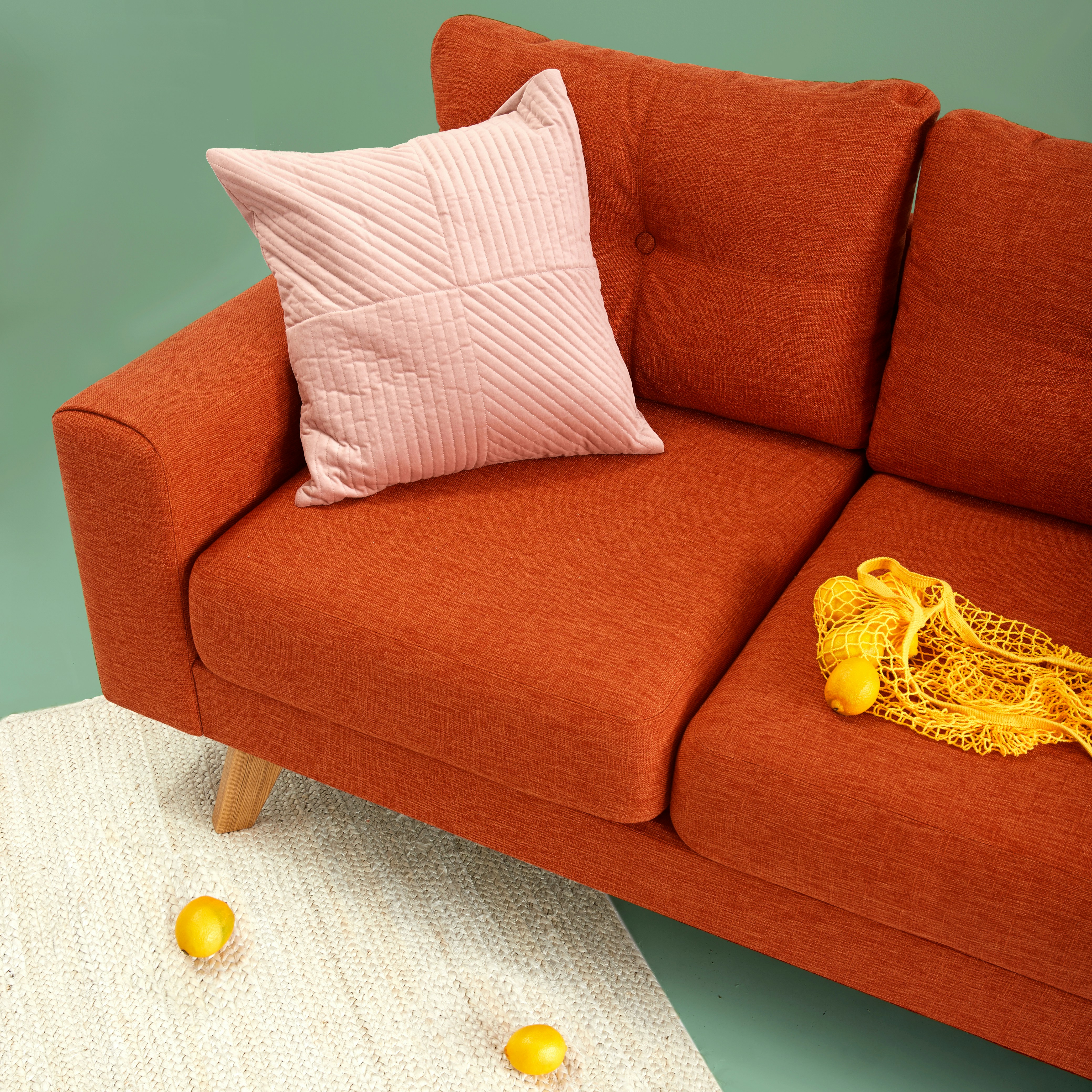 Orange couch for sale